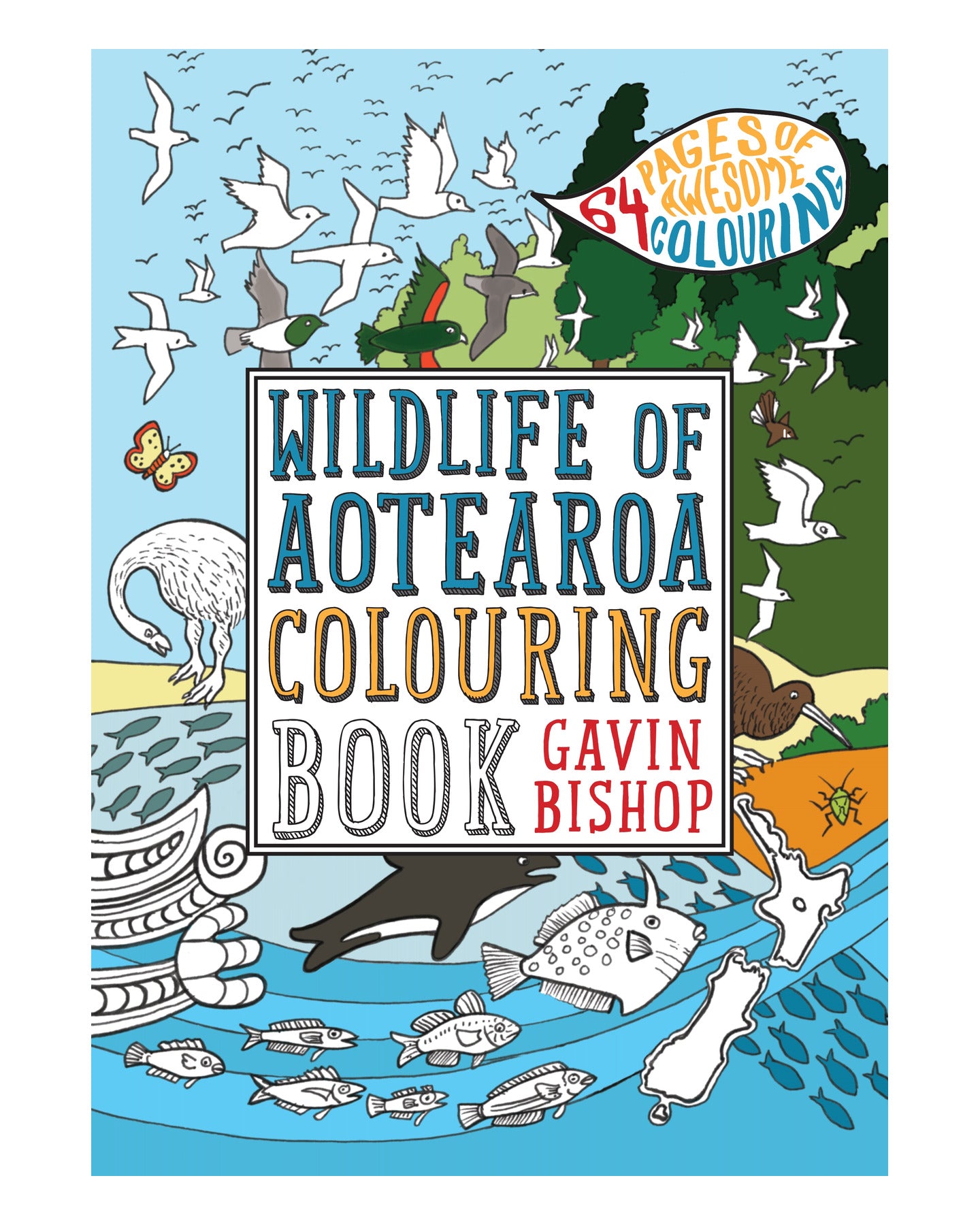 Wildlife of Aotearoa Colouring by Gavin Bishop