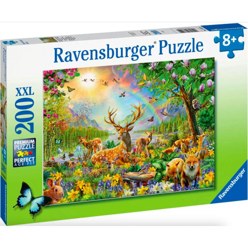 Ravensburger Wonderful Wilderness 200-piece jigsaw puzzle box with deer family and woodland wildlife