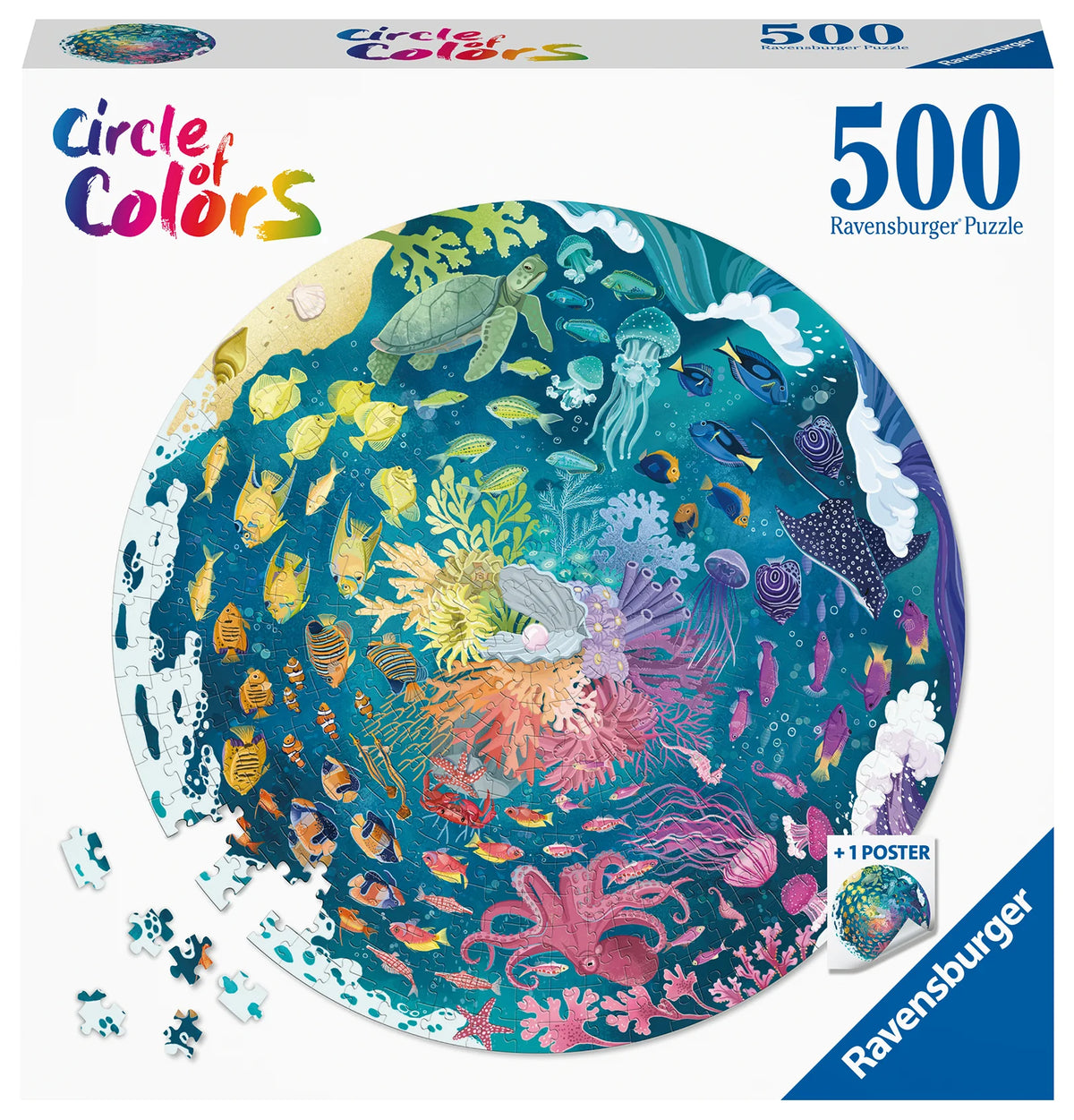 Ravensburger Ocean Circle 500 Piece Jigsaw Puzzle