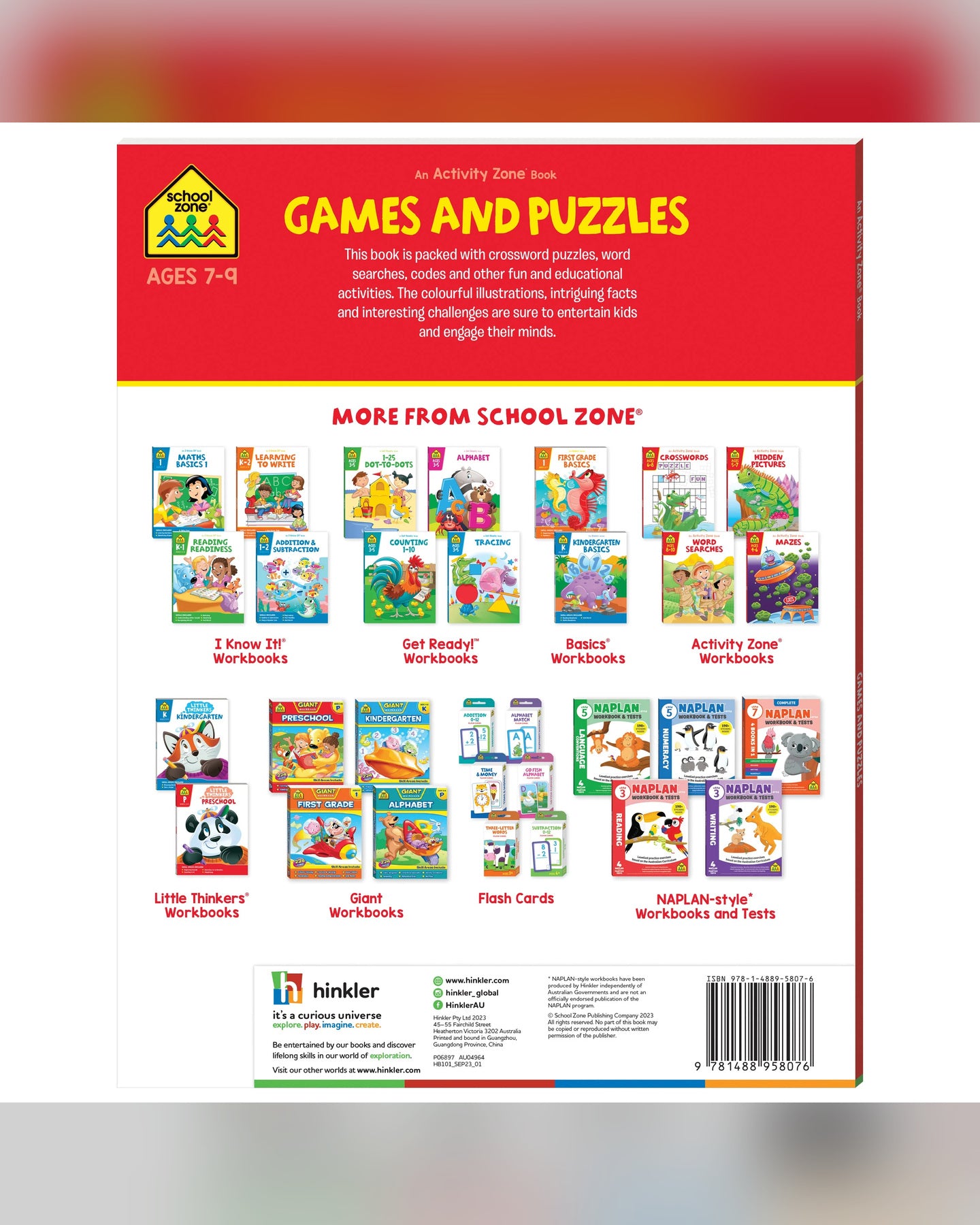 School Zone Activity Zone Games & Puzzles Workbook-2