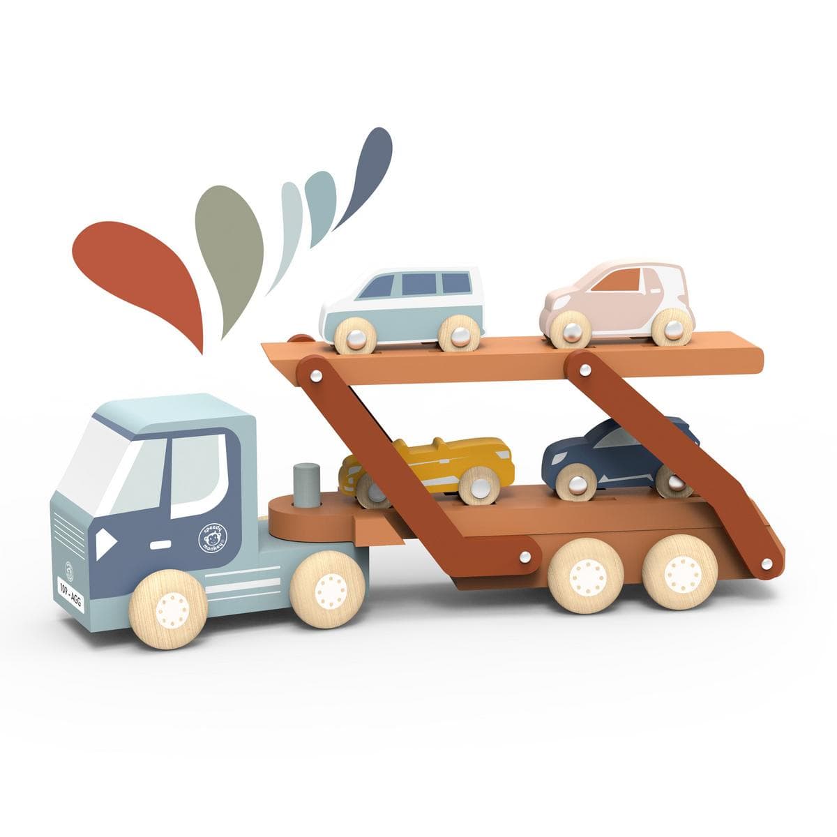 Speedy Monkey Car Carrier Truck with 4 Cars