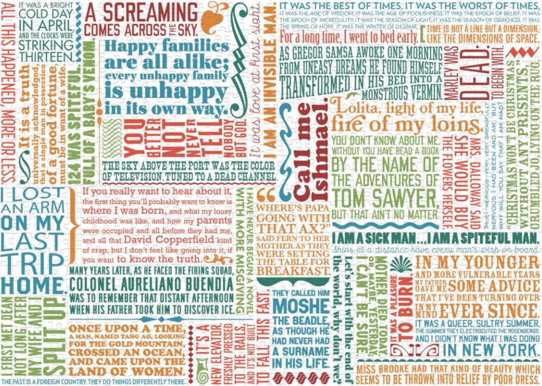 Great First Lines of Literature Puzzle 1000 Pc