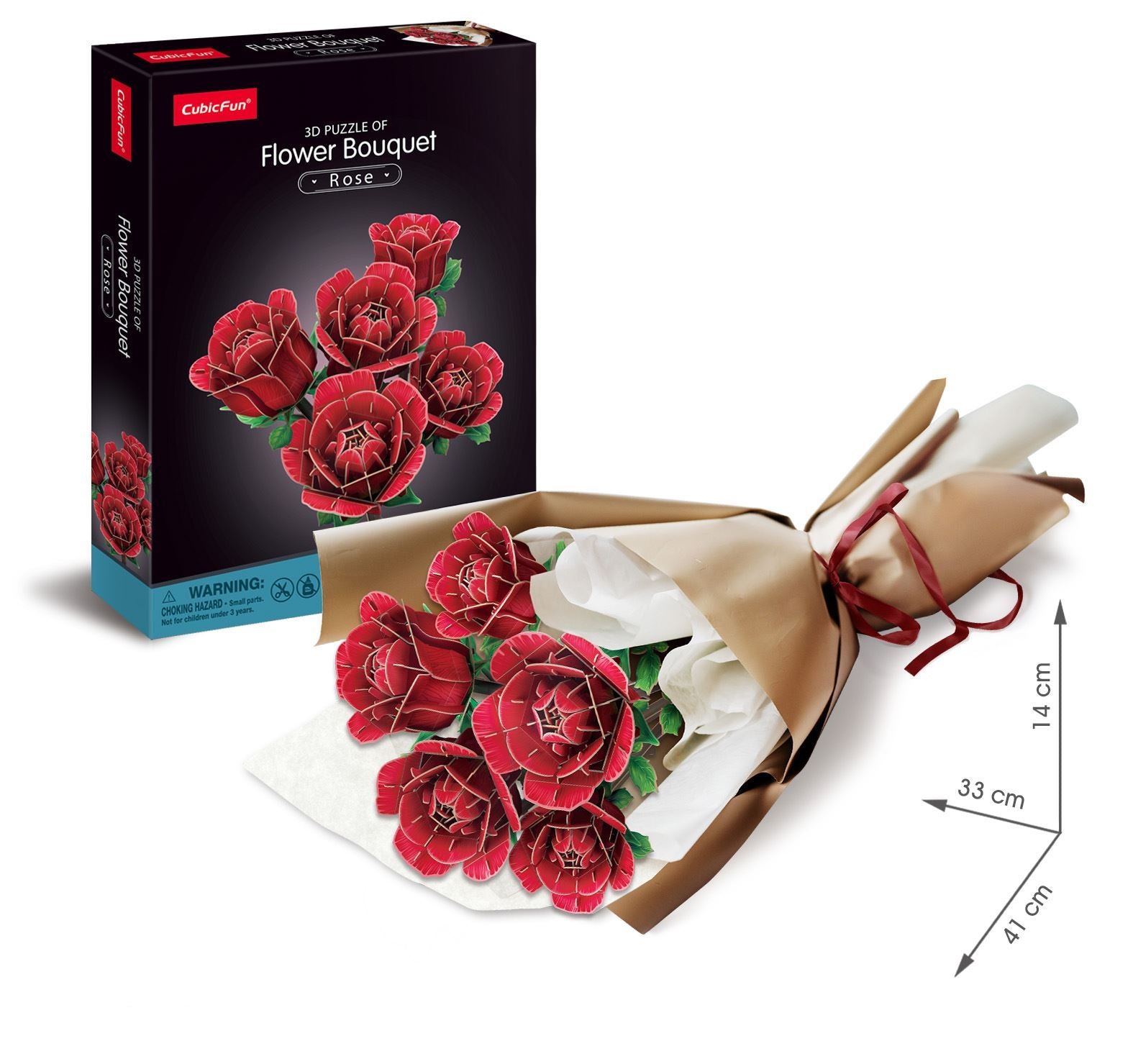 Cubic Fun 3D Puzzle Flower Bouquet Rose