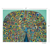 WerkShoppe - Peacock 1000 Pce - Premium Gold Foil Puzzle