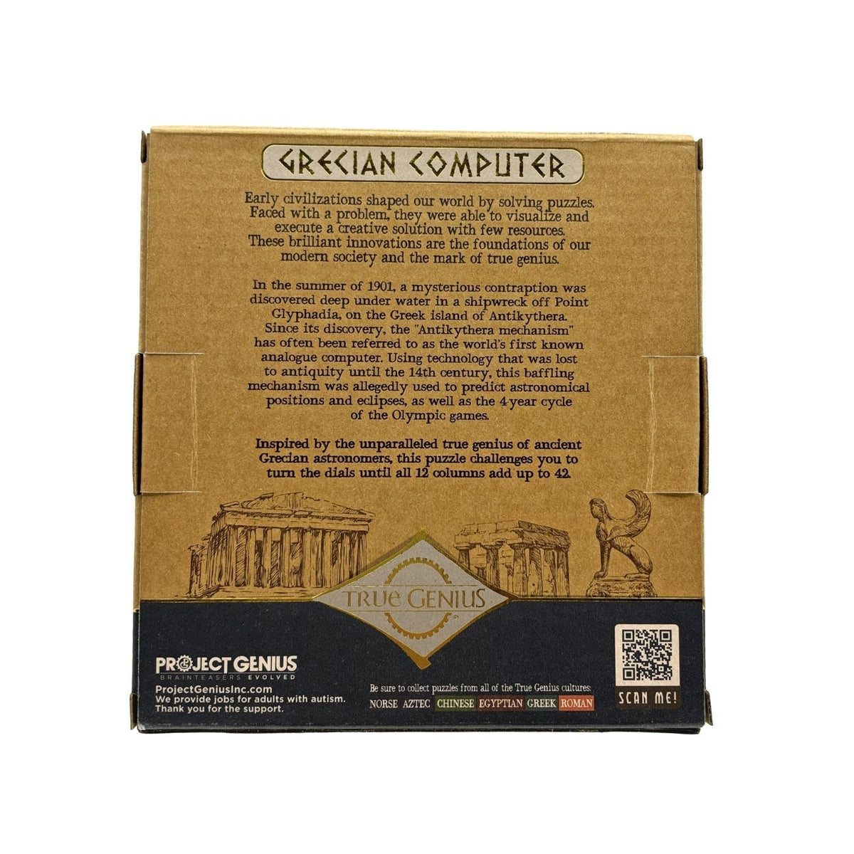 Project Genius Grecian Computer Mathematical Dial Puzzle Mechanical Puzzles