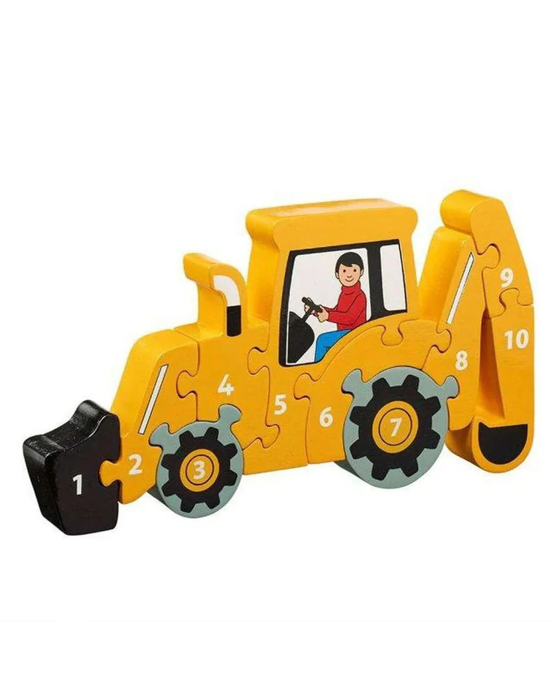 Lanka Kade Yellow Digger 1–10 Wooden Jigsaw Puzzle