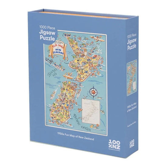 1950s Fun Map Jigsaw Puzzle - 1000pc
