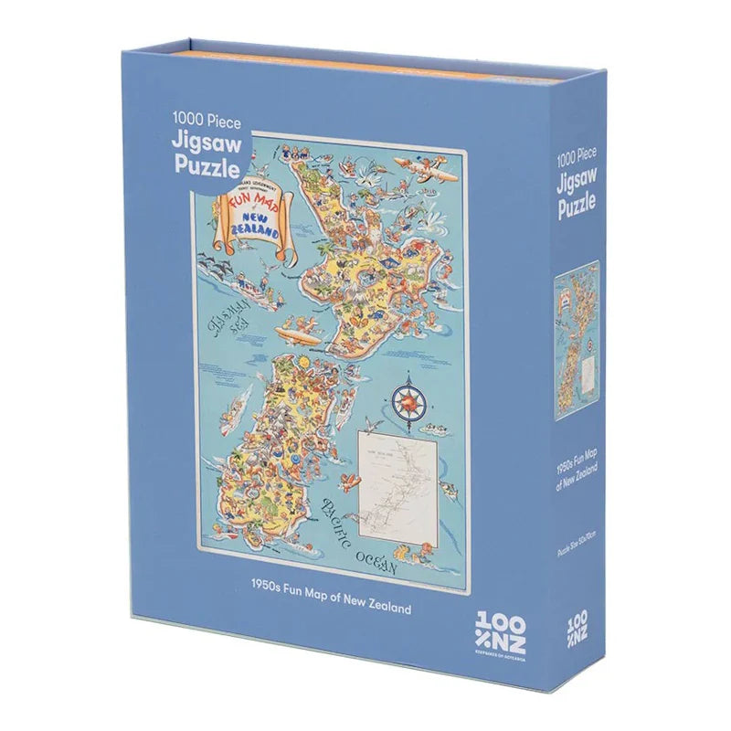 1950s Fun Map Jigsaw Puzzle - 1000pc