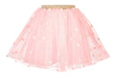 Souza Emi pink tulle skirt with floral decorations and gold waistband