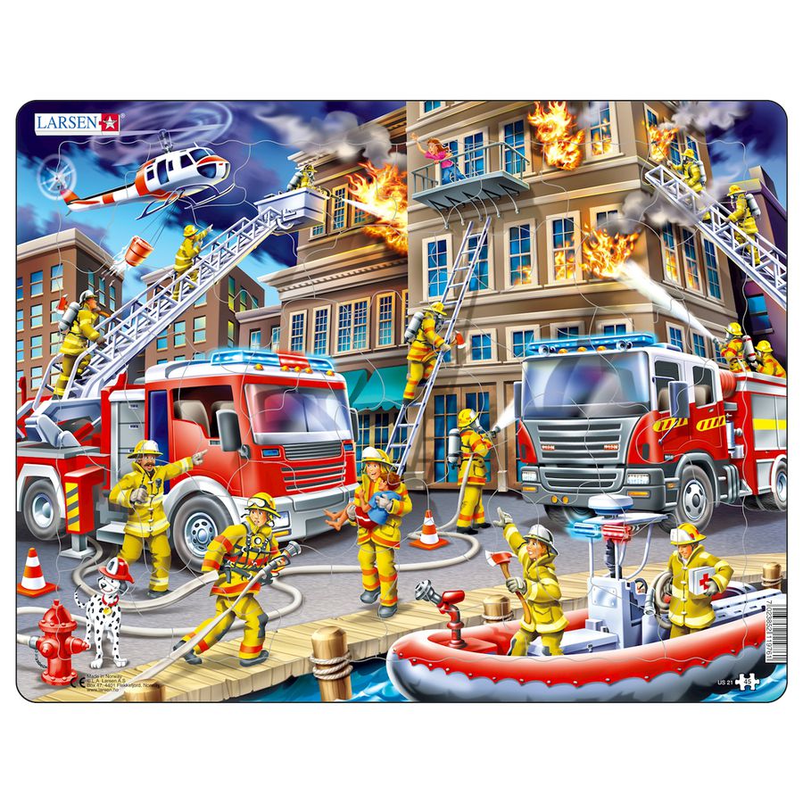 Larsen Firefighters in Action 45-Piece Jigsaw Puzzle