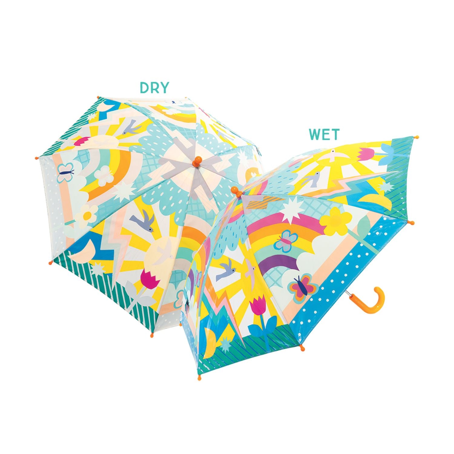 Floss & Rock - Rainbow - Colour Changing Umbrella 17" Childrens Umbrella