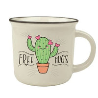 Legami Cup-Puccino Cactus 350 ml mug with Free Hugs design