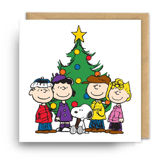 Snoopy Christmas Friends Tree Card