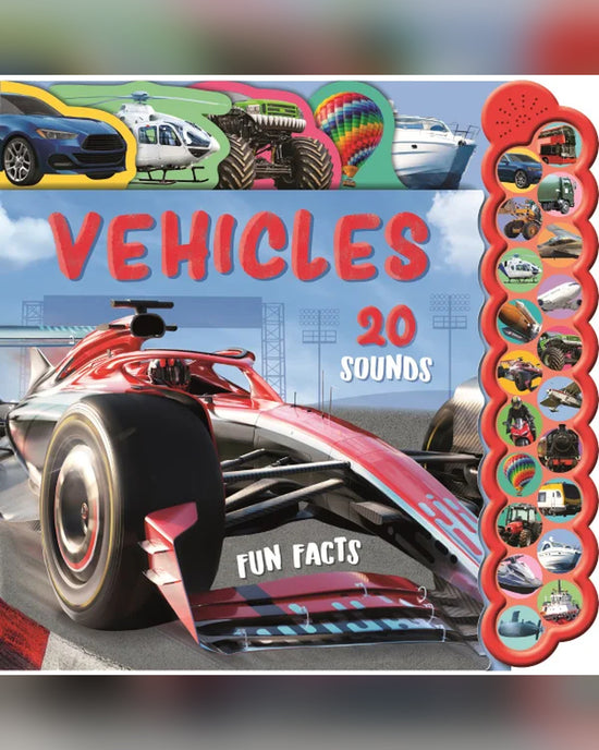 20 Sounds Tabbed Board Book - Vehicles