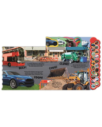 20 Sounds Tabbed Board Book - Vehicles Child Books