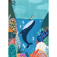 The Puzzle Collab Surfer and Whale 500pc Jigsaw Puzzle