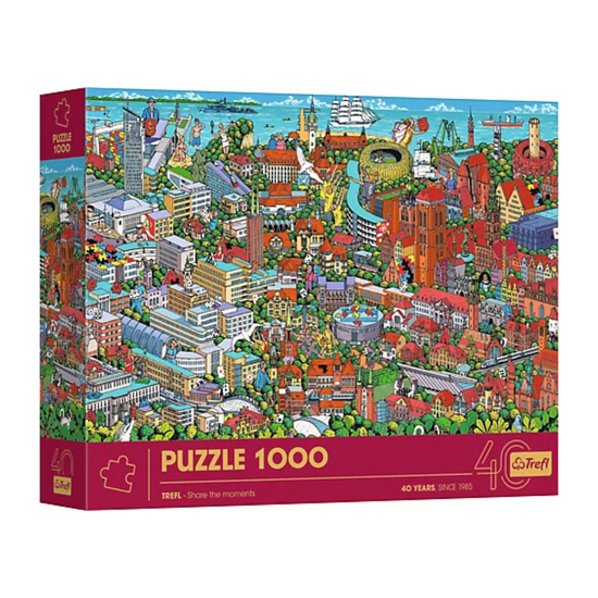 Trefl Tri-City 40th Anniversary 1000-Piece Jigsaw Puzzle