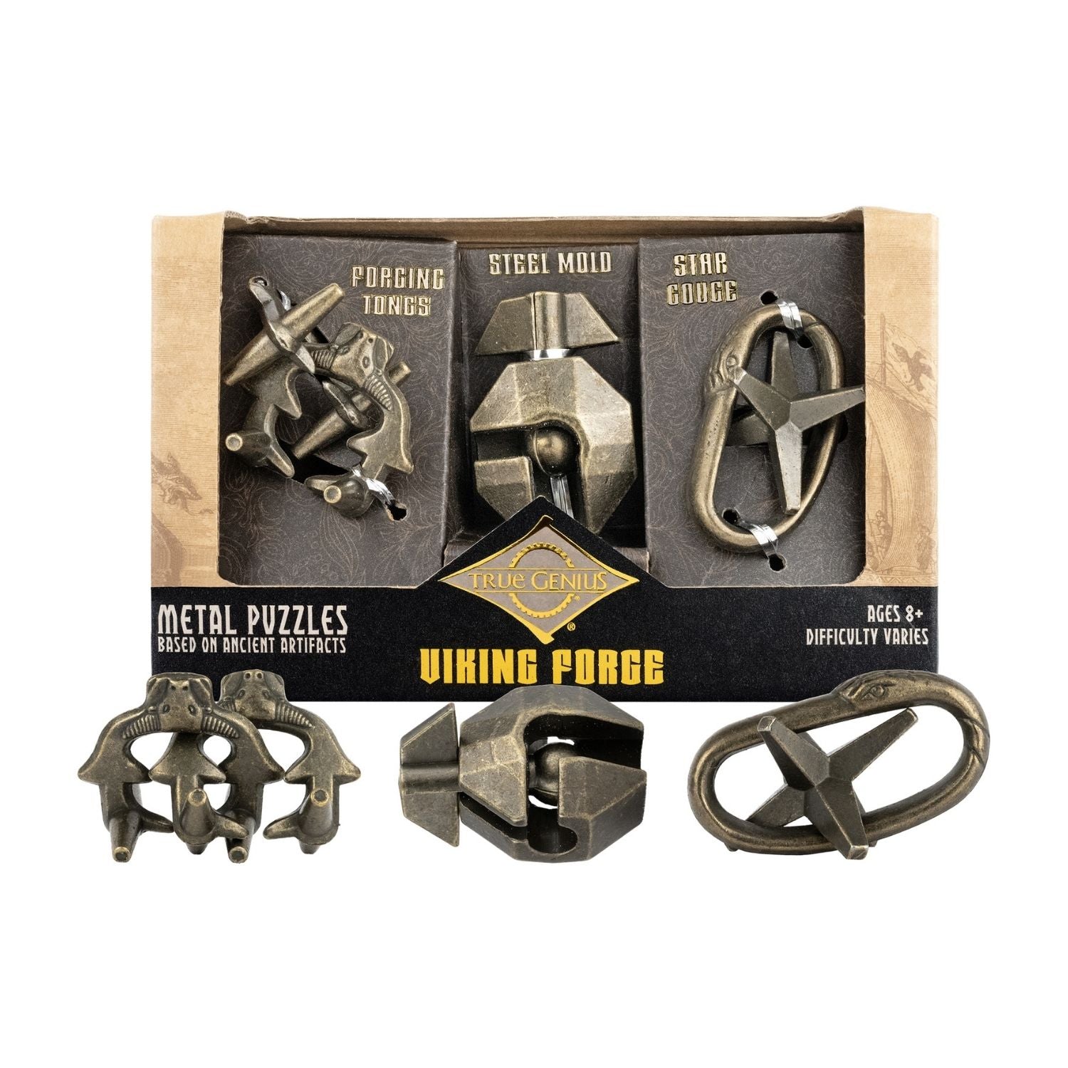 Project Genius Viking Forge Metal Puzzle 3-Pack Mechanical Puzzles