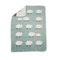 David Fussenegger Sheep Baby Blanket – Light Green, 100 x 75 cm