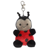 Palm Pals Lil Spots Ladybug plush clip-on in red and black