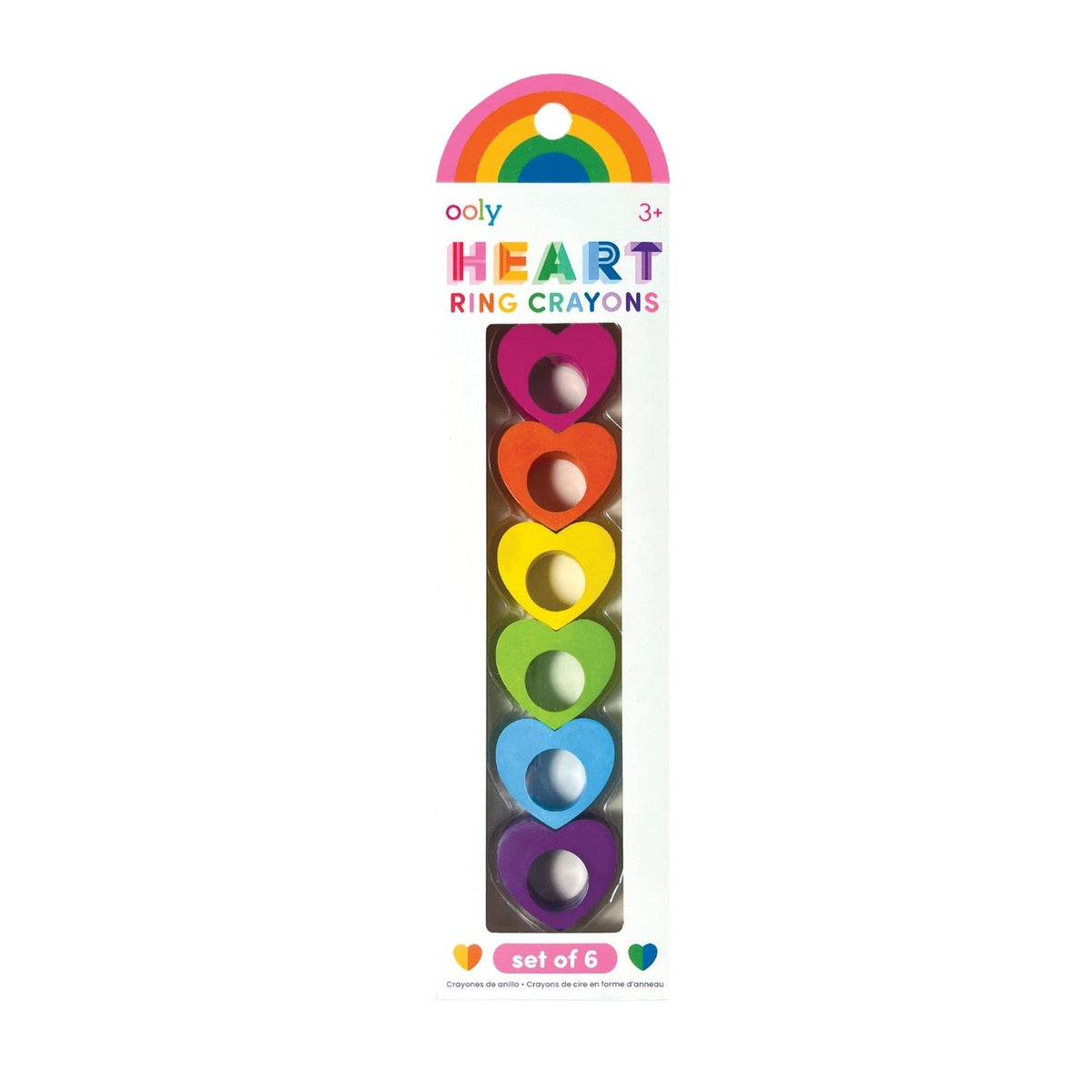 Ooly - Heart Ring Crayons - Set of 6 Art Brushes