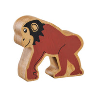 Lanka Kade Brown Chimpanzee Wooden Animal Figure