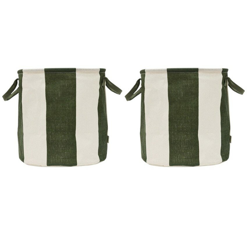 OYOY Kara Medium Storage Baskets – Dark Green, Set of 2