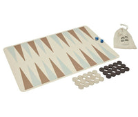 OYOY Roll-Up Backgammon Game – Caramel/Blue