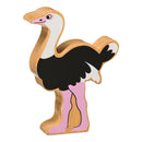 Lanka Kade Black & White Ostrich Wooden Animal Figure