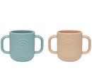 OYOY Kappu Cup Set – Aqua/Camel, 2 Pack
