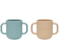 OYOY Kappu Cup Set – Aqua/Camel, 2 Pack