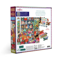 eeBoo English Cottage Library 1000-Piece Jigsaw Puzzle
