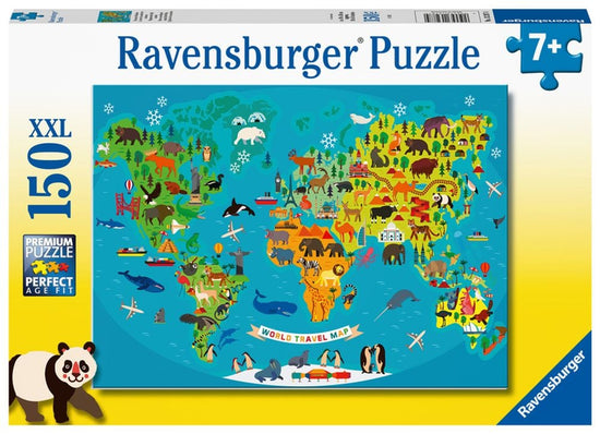 Ravensburger Animal World Map 150 Piece Jigsaw Puzzle