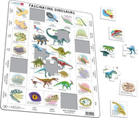 Larsen Fascinating Dinosaurs 35-Piece Jigsaw Puzzle