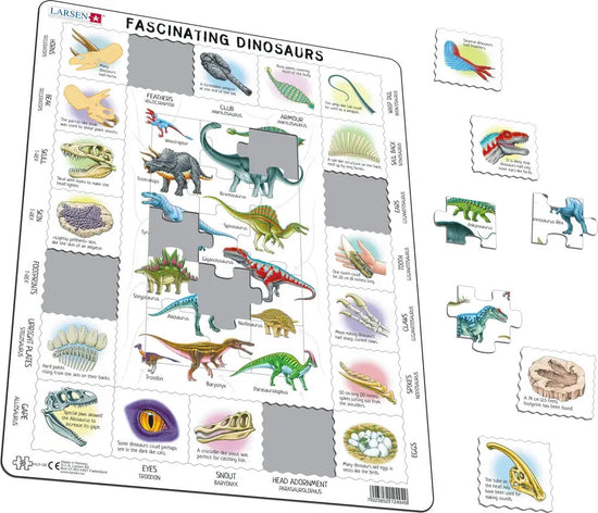 Larsen Fascinating Dinosaurs 35-Piece Jigsaw Puzzle