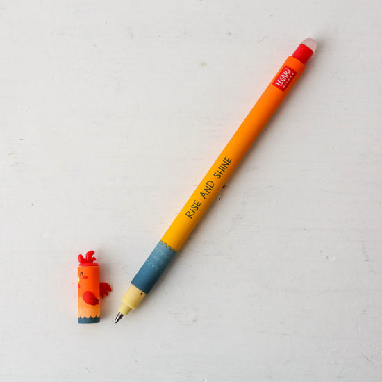 Legami Erasable Gel Pen Red: Rooster