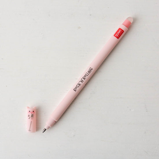 Legami Erasable Gel Pen Pink: Pig