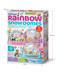 4M Glitter Rainbow Snow Domes Craft Kit-5