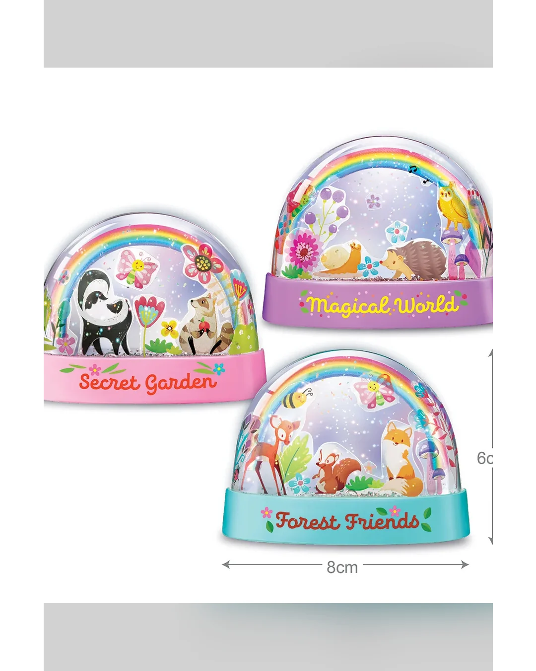 4M Glitter Rainbow Snow Domes Craft Kit-7