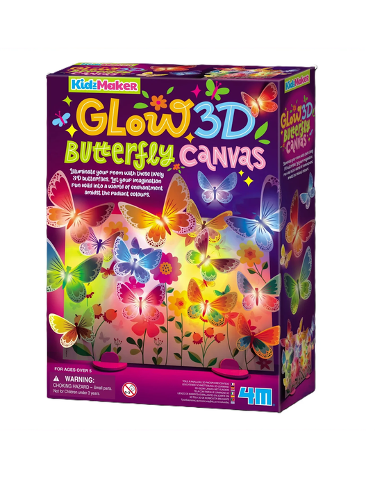 4M Glow 3D Butterfly Canvas Craft Kit
