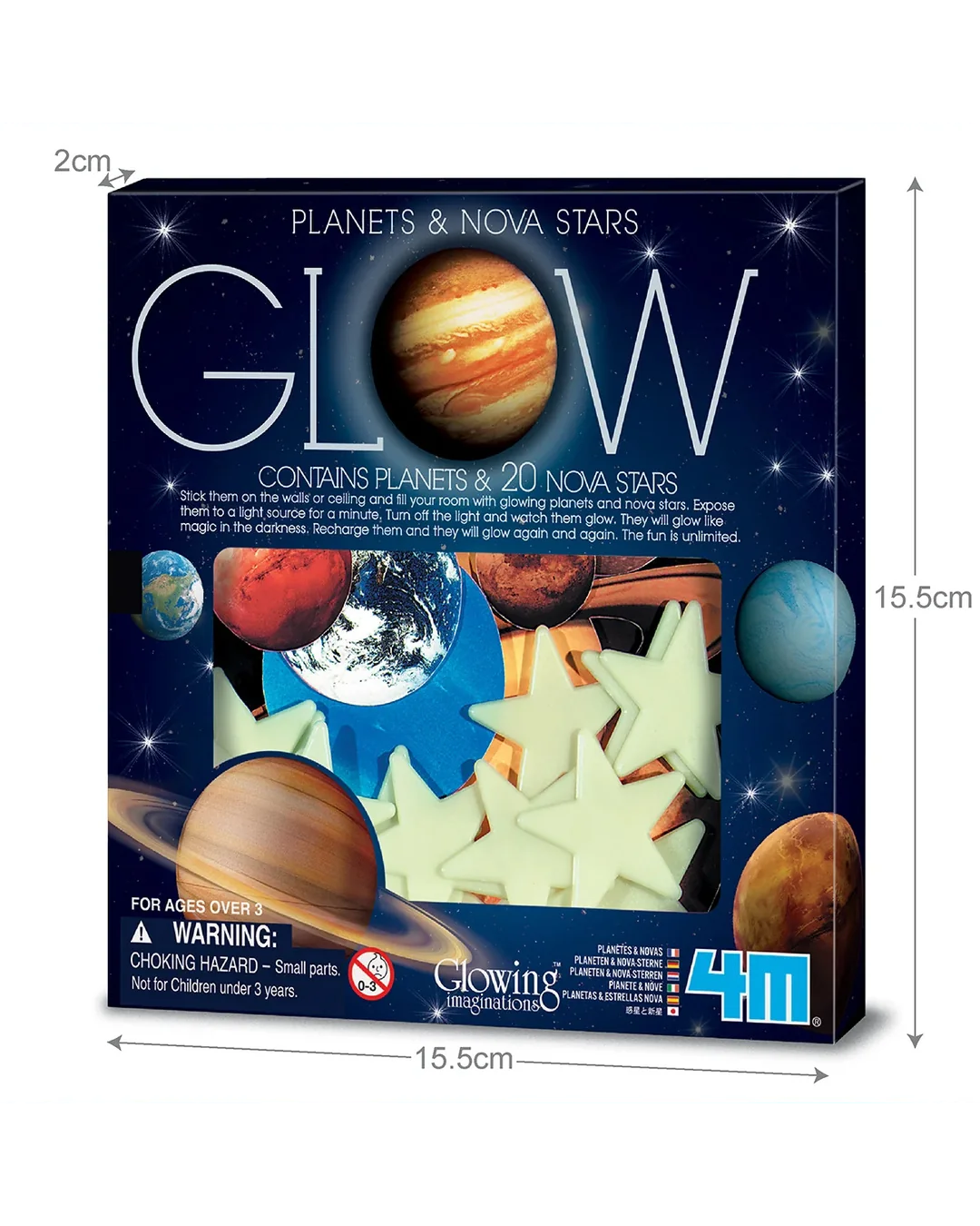4M Glow Planets & 20 Nova Stars Astronomy Kit-3