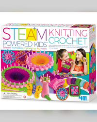 4M STEAM Powered Kids Knitting & Crochet Kit