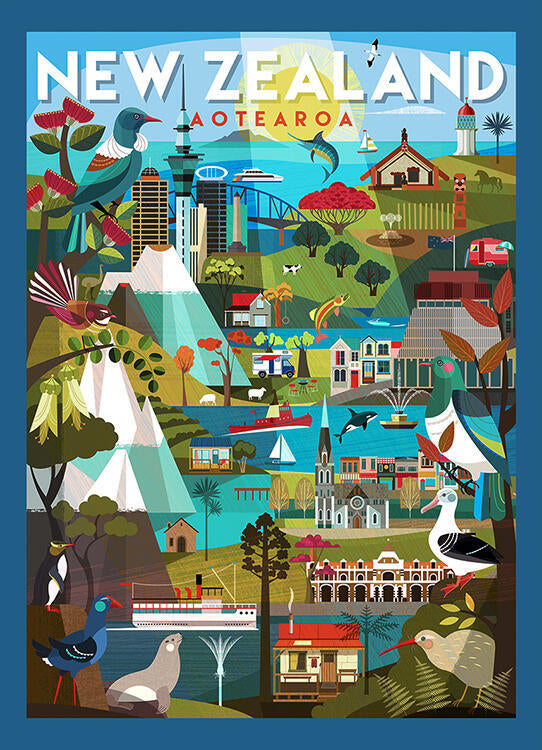 NZ Travel Destinations Art Magnet
