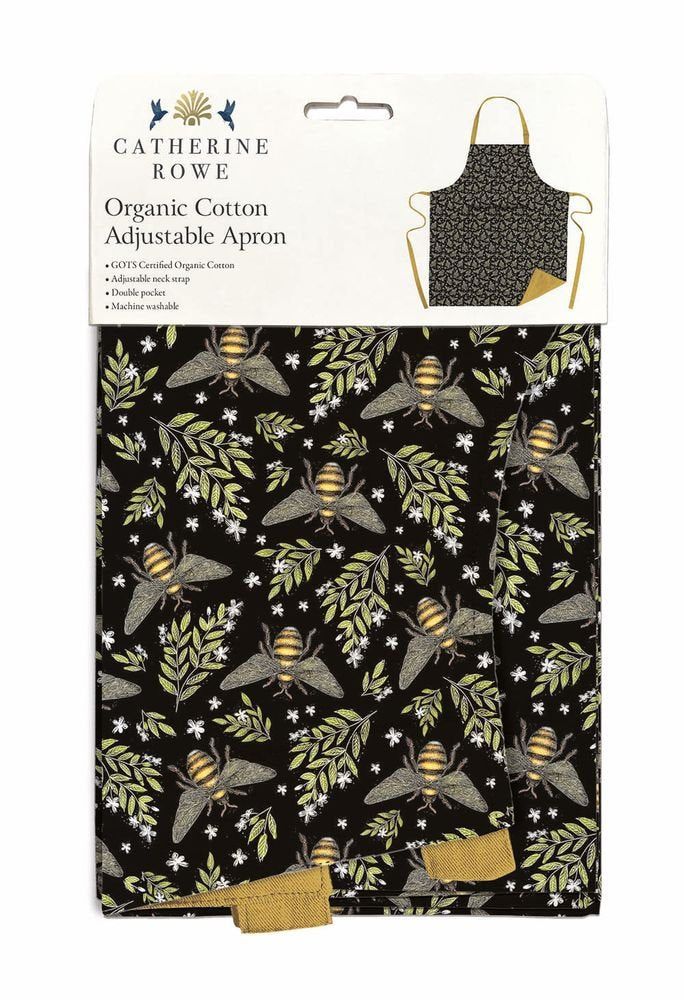 bee-pattern-cotton-apron