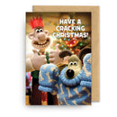 Wallace and Gromit Cracking Jumper Christmas card with Gromit in knitted jumper