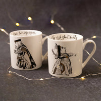V&A Alice in Wonderland His and Hers Fine China Mugs