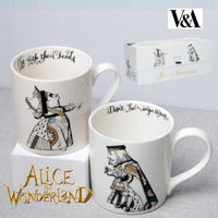 V&A Alice in Wonderland His and Hers Fine China Mugs