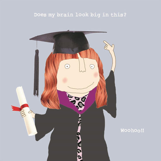 Big Brain Female - Graduation Card