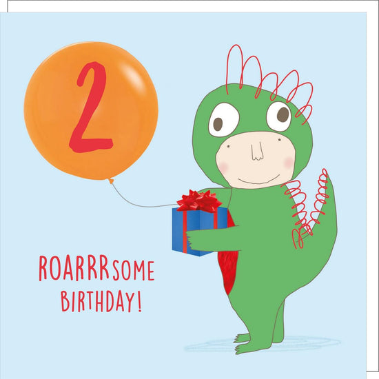 Roarsome - 2nd Birthday Card