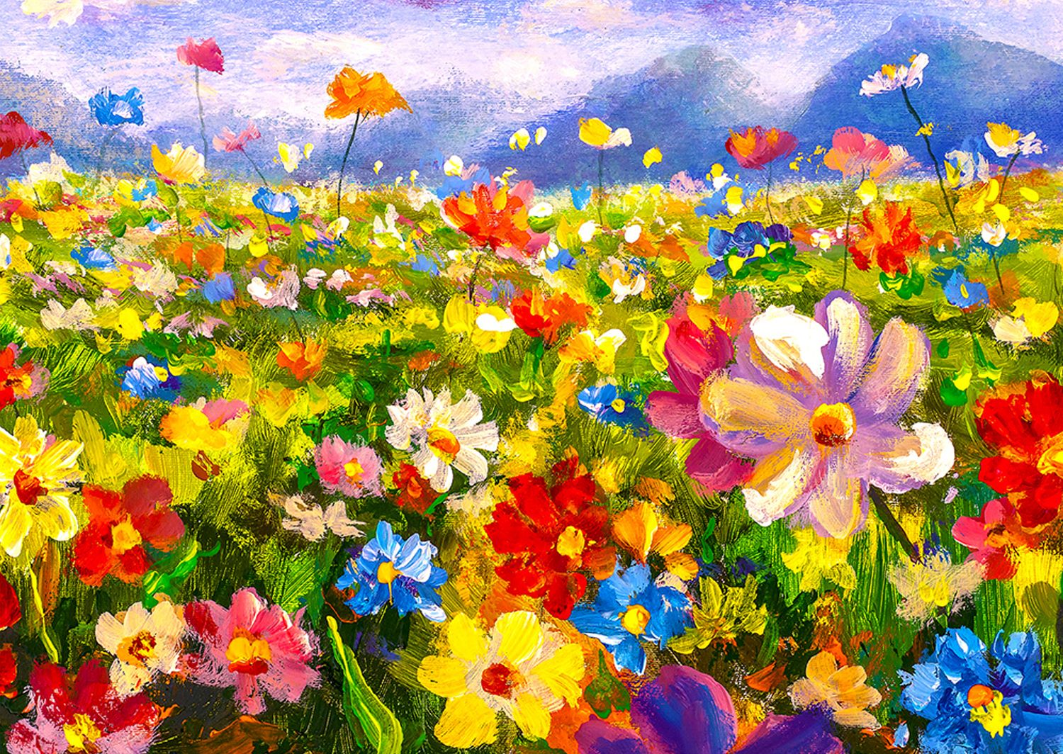 Colorful Flower Meadow, 1000pcs